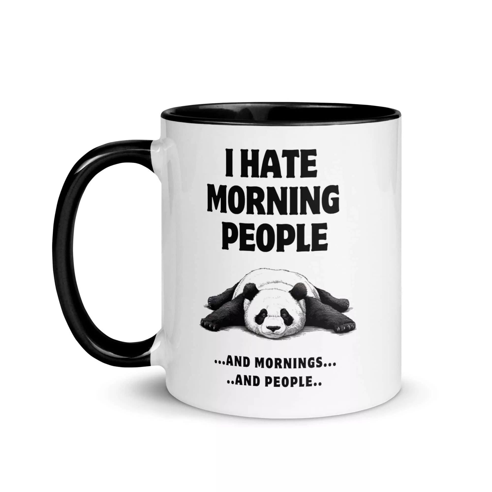 Taza Panda I Hate Morning People Color Interior Negro 11Oz Left - Supertazas taza panda i hate morning people color interior negro 11oz left | Supertazas