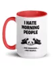 taza panda i hate morning people color interior rojo 15oz left taza panda i hate morning people color interior rojo 15oz left | Supertazas