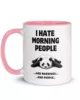 taza panda i hate morning people color interior rosa 11oz left taza panda i hate morning people color interior rosa 11oz left | Supertazas