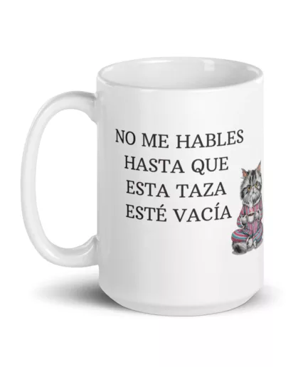 Guía de artistas - Taza con mensaje gracioso, perfecta para amantes de los gatos y el humor. Diseño en cerámica con estilo divertido y original. Ideal para regalar o disfrutar en casa u oficina.