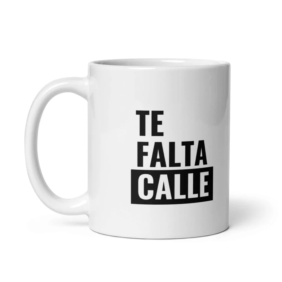 Taza Te Falta Calle Blanca Brillante Blanco 11Oz Left - Supertazas taza te falta calle blanca brillante blanco 11oz left | Supertazas