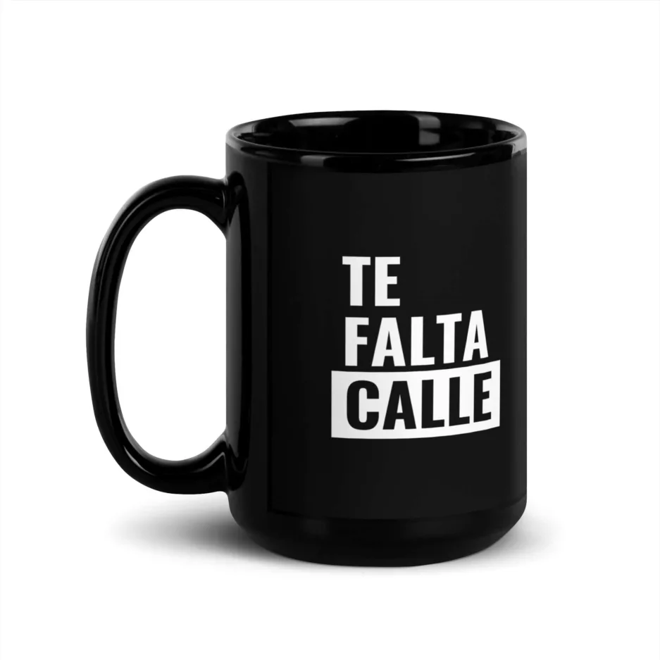 Taza Te Falta Calle Negra Brillante Negro 15Oz Left - Supertazas taza te falta calle negra brillante negro 15oz left | Supertazas