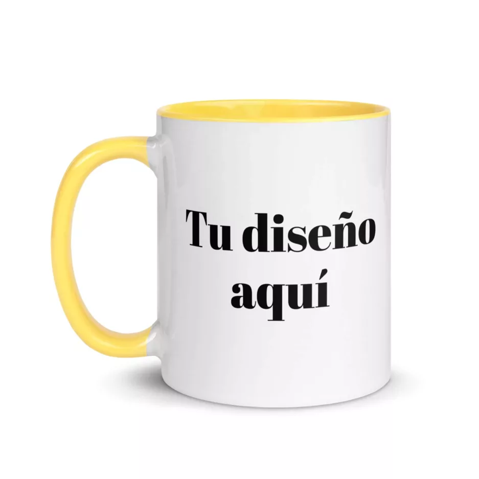Taza Personalizada Color Interior Color Interior Amarillo 11Oz Left - Supertazas taza personalizada color interior color interior amarillo 11oz left | Supertazas
