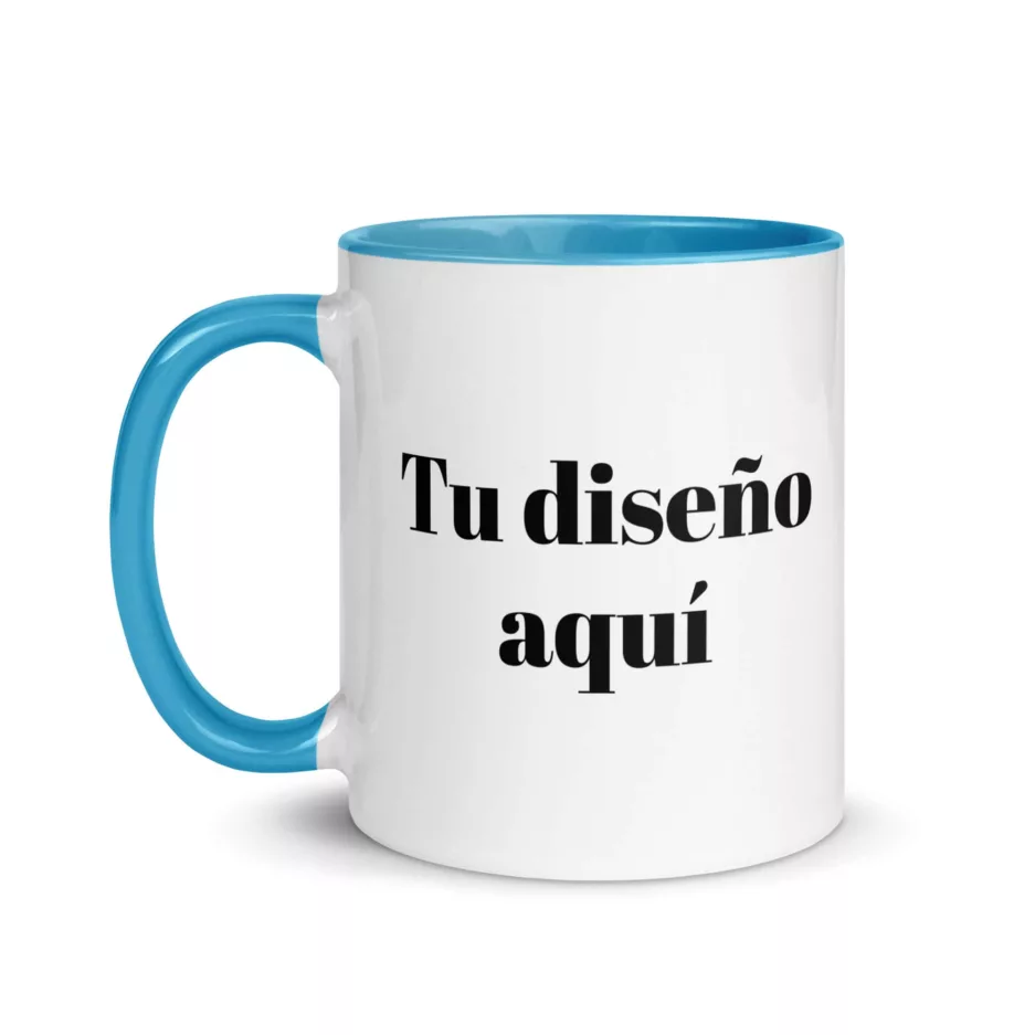 Taza Personalizada Color Interior Color Interior Azul 11Oz Left - Supertazas taza personalizada color interior color interior azul 11oz left | Supertazas