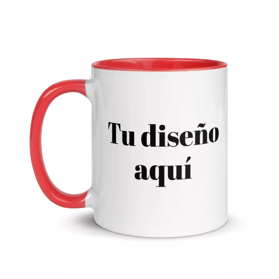 Taza Personalizada Color Interior Color Interior Rojo 11Oz Left - Supertazas taza personalizada color interior color interior rojo 11oz left | Supertazas