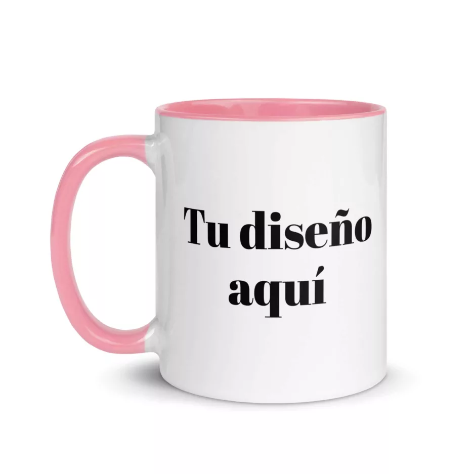 Taza Personalizada Color Interior Color Interior Rosa 11Oz Left - Supertazas taza personalizada color interior color interior rosa 11oz left | Supertazas