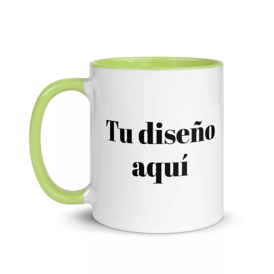 Taza Personalizada Color Interior Color Interior Verde 11Oz Left - Supertazas taza personalizada color interior color interior verde 11oz left | Supertazas