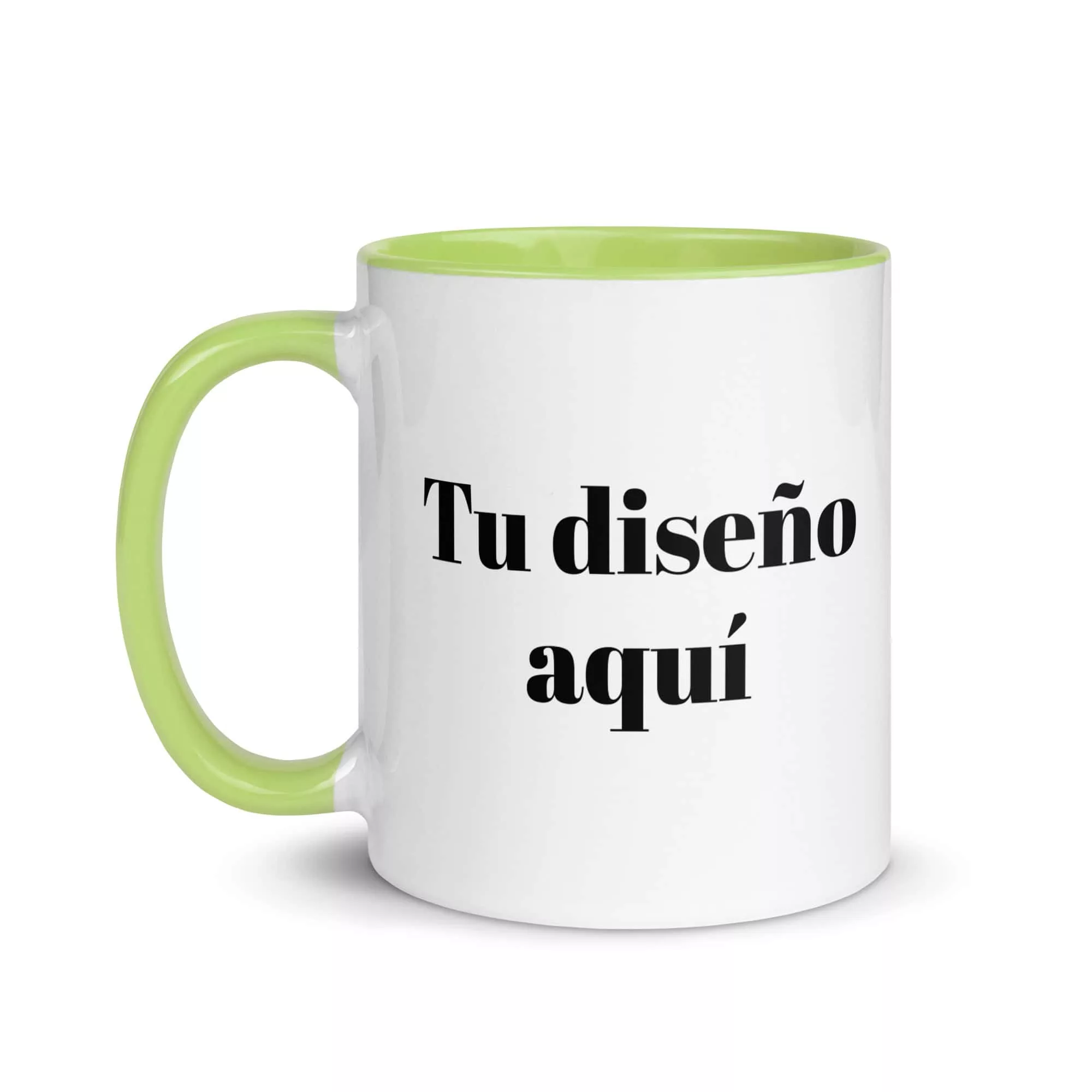 Taza Personalizada Color Interior Color Interior Verde 11Oz Left - Supertazas taza personalizada color interior color interior verde 11oz left | Supertazas