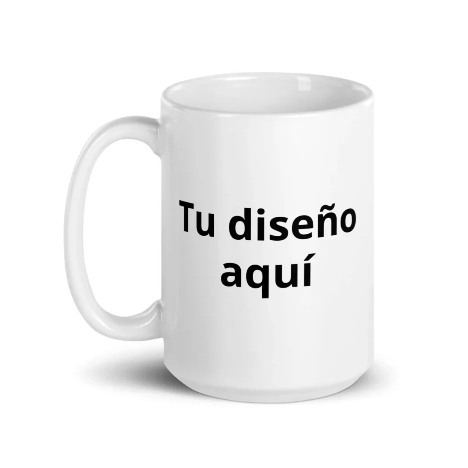 Taza Grande Personalizada Blanca Brillante Blanco 15Oz Left - Supertazas taza grande personalizada blanca brillante blanco 15oz left | Supertazas