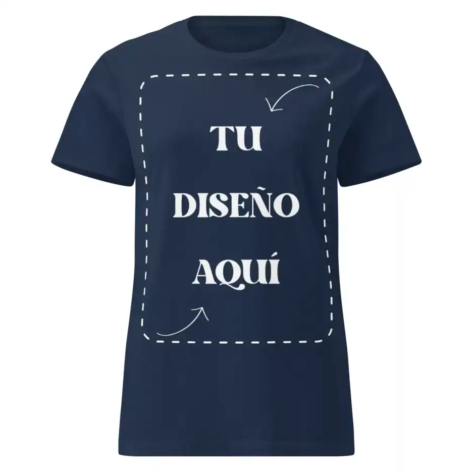 Porque la imagen muestra una camiseta personalizada con espacio para añadir tu diseño, ideal para crear una prenda única y original.