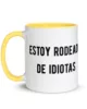 taza estoy rodeado de idiotas color interior amarillo 11oz left taza estoy rodeado de idiotas color interior amarillo 11oz left | Supertazas