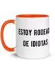 taza estoy rodeado de idiotas color interior naranja 11oz left taza estoy rodeado de idiotas color interior naranja 11oz left | Supertazas