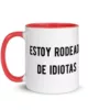 taza estoy rodeado de idiotas color interior rojo 11oz left taza estoy rodeado de idiotas color interior rojo 11oz left | Supertazas