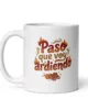 taza paso que voy ardiendo blanca brillante blanco 11oz handle on left taza paso que voy ardiendo blanca brillante blanco 11oz handle on left | Supertazas