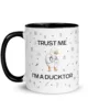 taza trust me im a ducktor color interior negro 11oz left | Supertazas