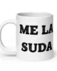 taza me la suda blanca brillante blanco 20oz handle on left taza me la suda blanca brillante blanco 20oz handle on left | Supertazas