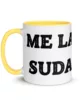 taza me la suda color interior amarillo 11oz left taza me la suda color interior amarillo 11oz left | Supertazas