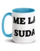 taza me la suda color interior azul 15oz left taza me la suda color interior azul 15oz left | Supertazas