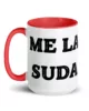 taza me la suda color interior rojo 15oz left taza me la suda color interior rojo 15oz left | Supertazas